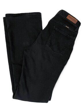 Wrangler High Rise Bold Boot Jeans Women Sz 4x32 Black Stretch Western 10MT1BTBL